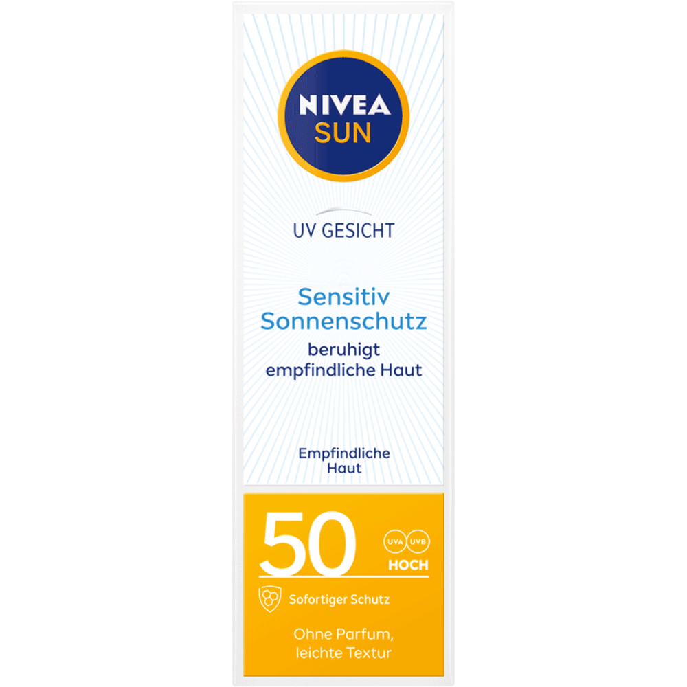 Bild: NIVEA Sun UV Gesicht Sensitive LSF 50 Sonnencreme