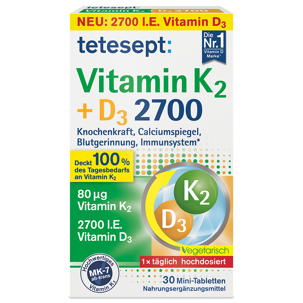 Bild: tetesept: Vitamin K2 + D3 2500