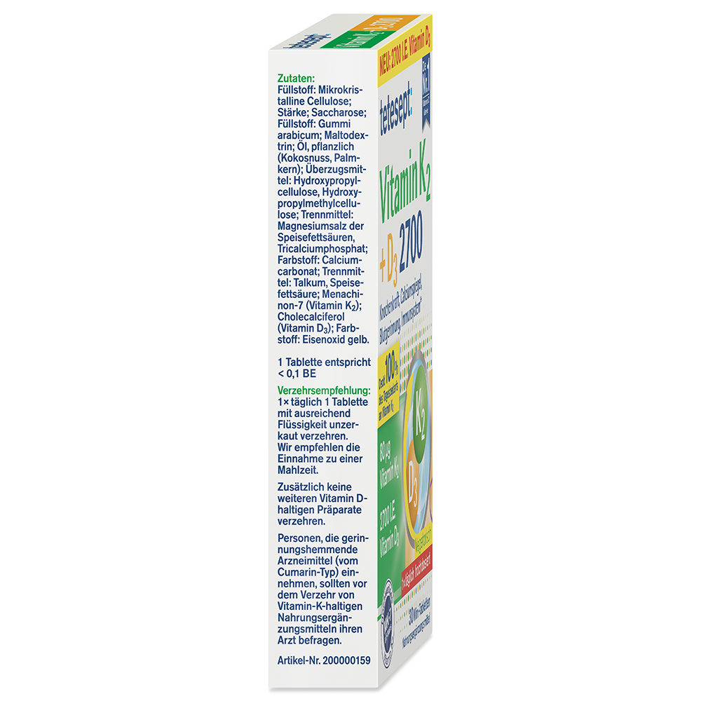 Bild: tetesept: Vitamin K2 + D3 2500