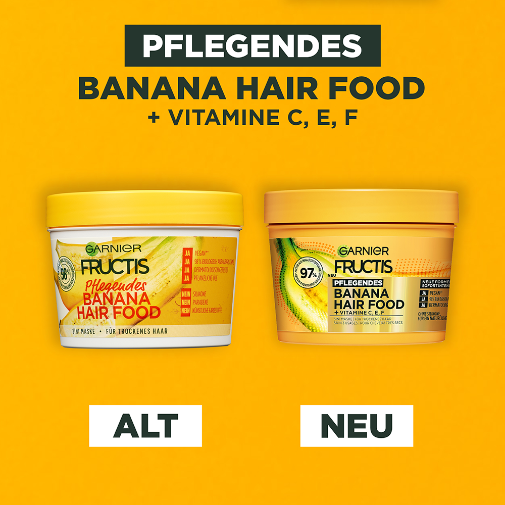 Bild: GARNIER FRUCTIS Pflegendes Banana Hair Food 3in1 Maske