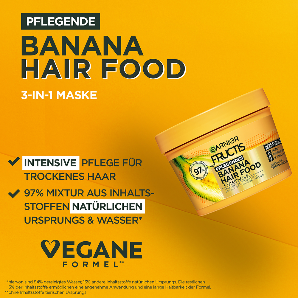 Bild: GARNIER FRUCTIS Pflegendes Banana Hair Food 3in1 Maske
