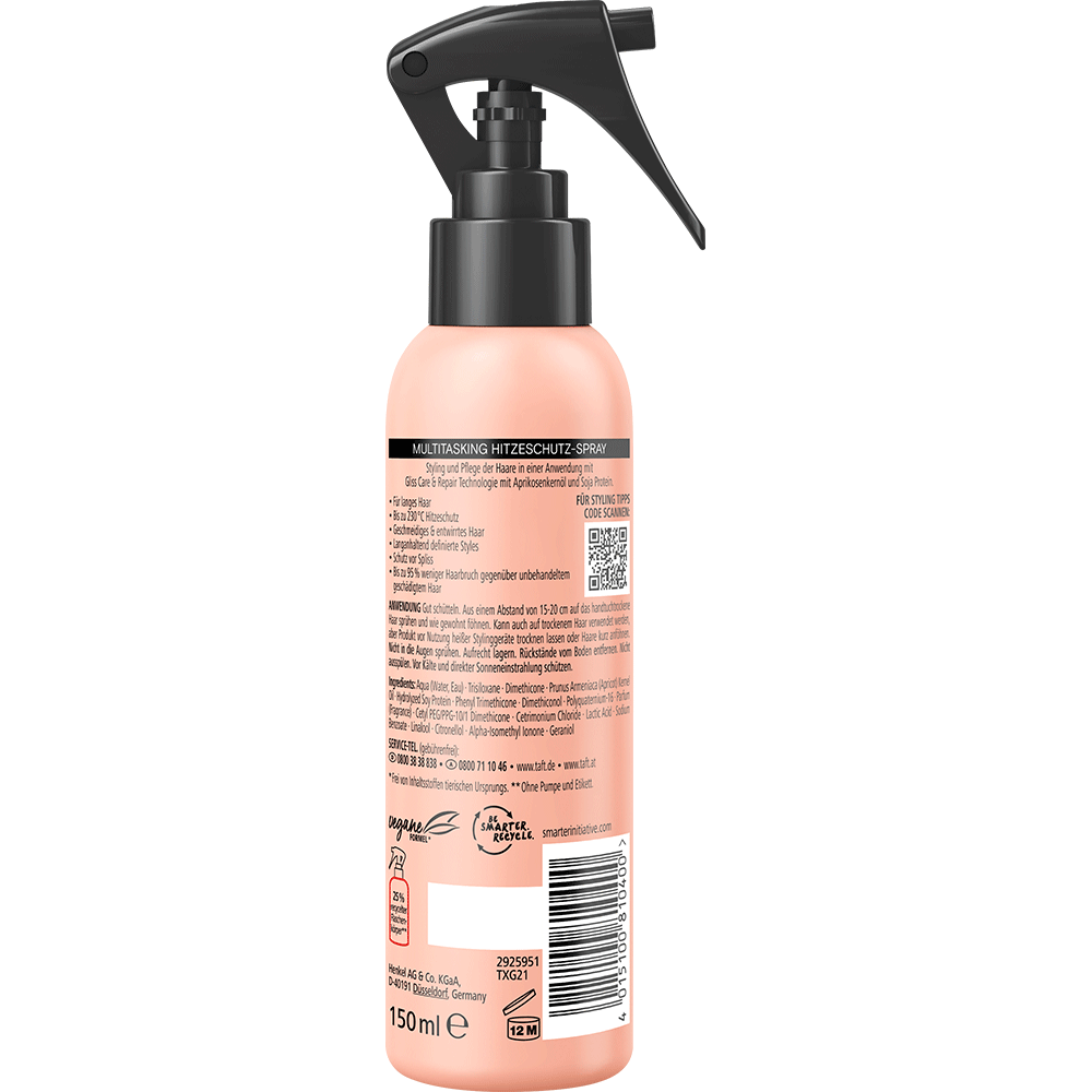 Bild: Schwarzkopf taft x Gliss Multitasking Hitzeschutz Spray