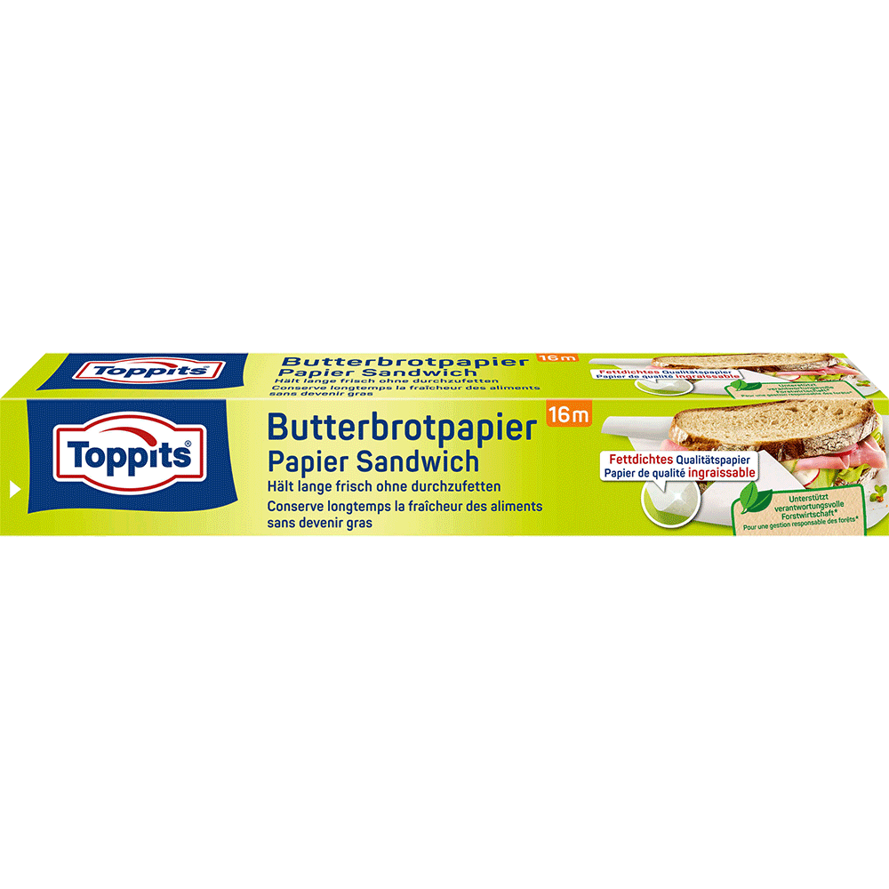 Bild: Toppits Butterbrotpapier Papier Sandwich