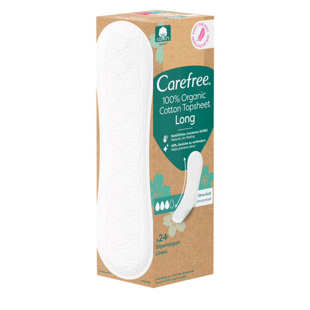 Bild: Carefree Organic Cotton Topsheet Slipeinlagen Long