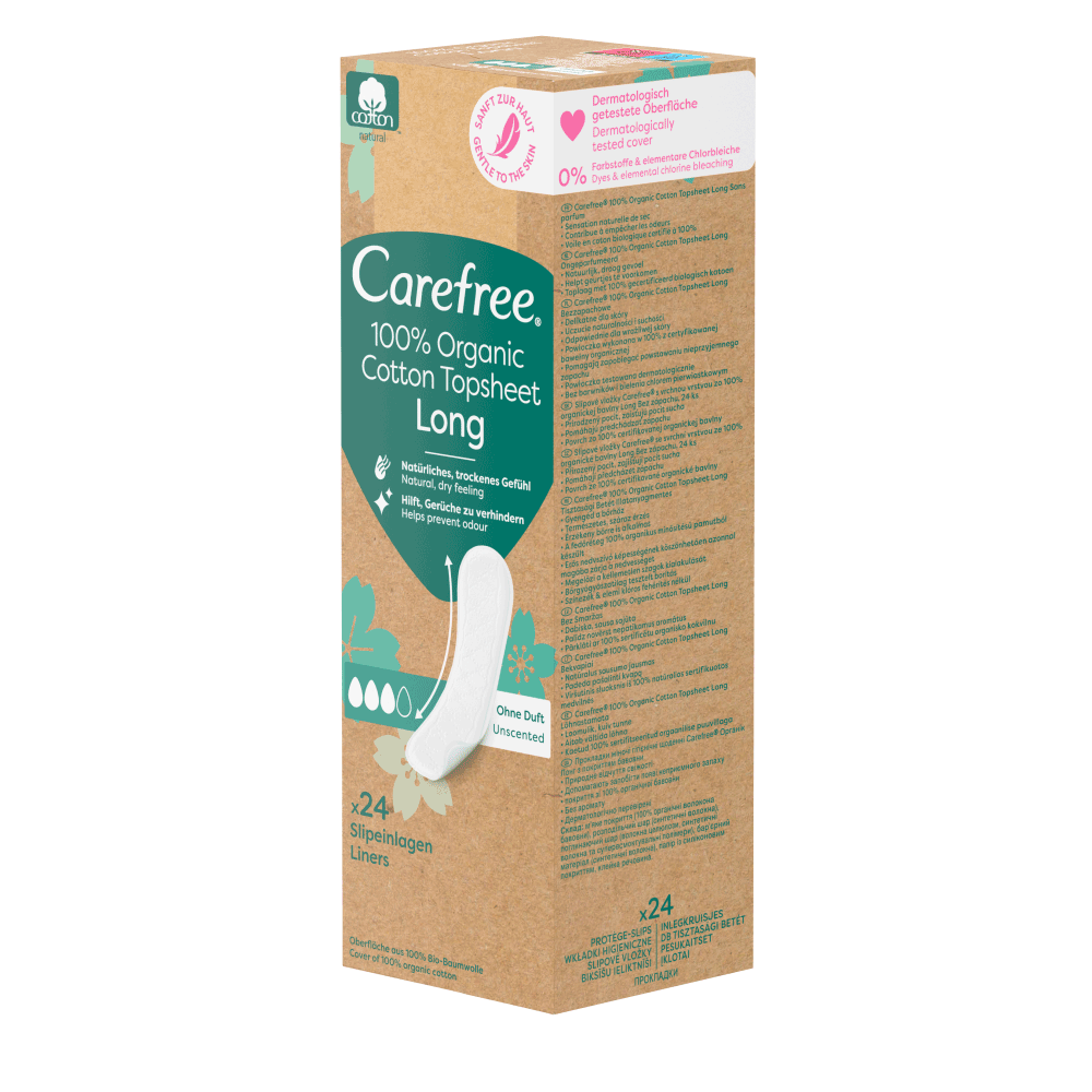 Bild: Carefree Organic Cotton Topsheet Slipeinlagen Long