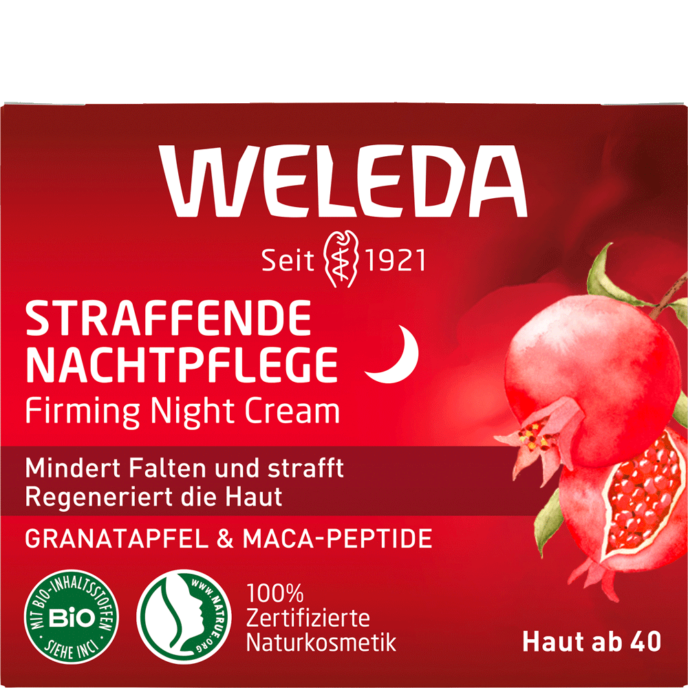 Bild: WELEDA Straffende Nachtpflege Granatapfel & Maca- Peptide