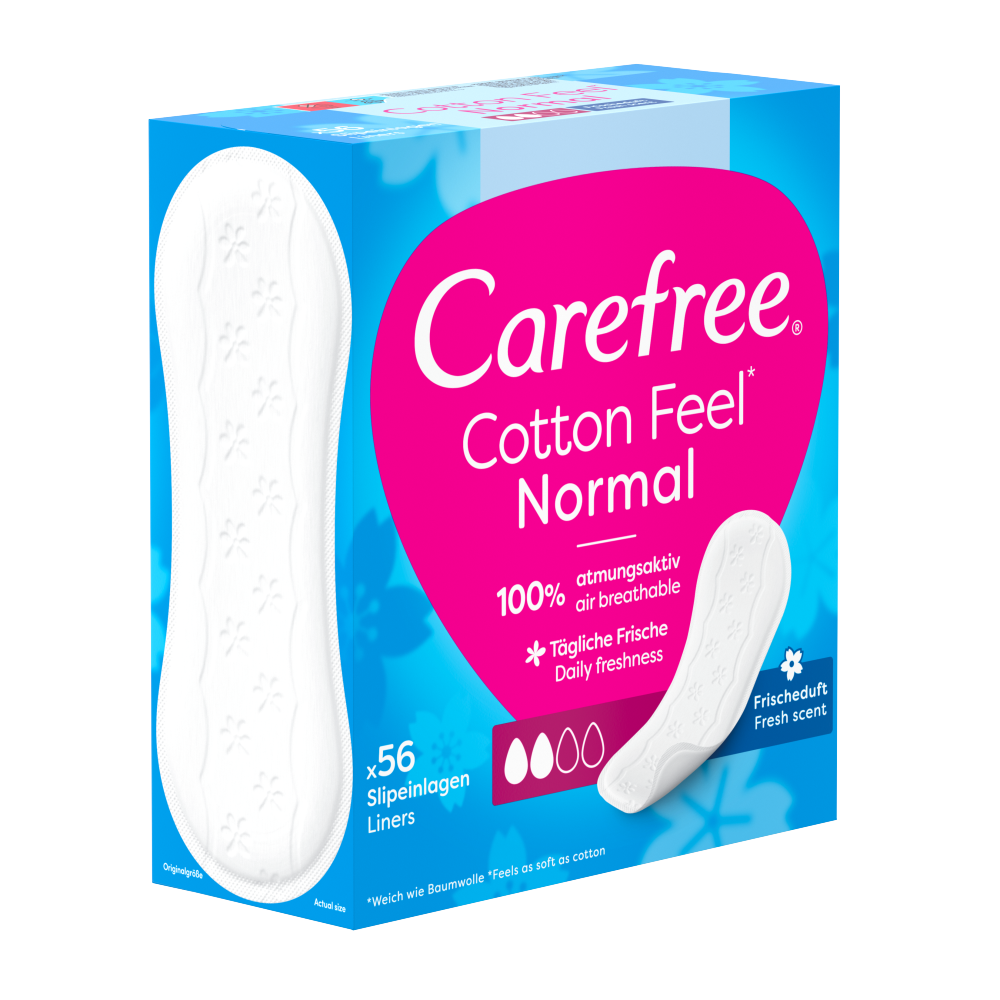 Bild: Carefree Cotton Fresh Slipeinlagen Normal mit Frischeduft