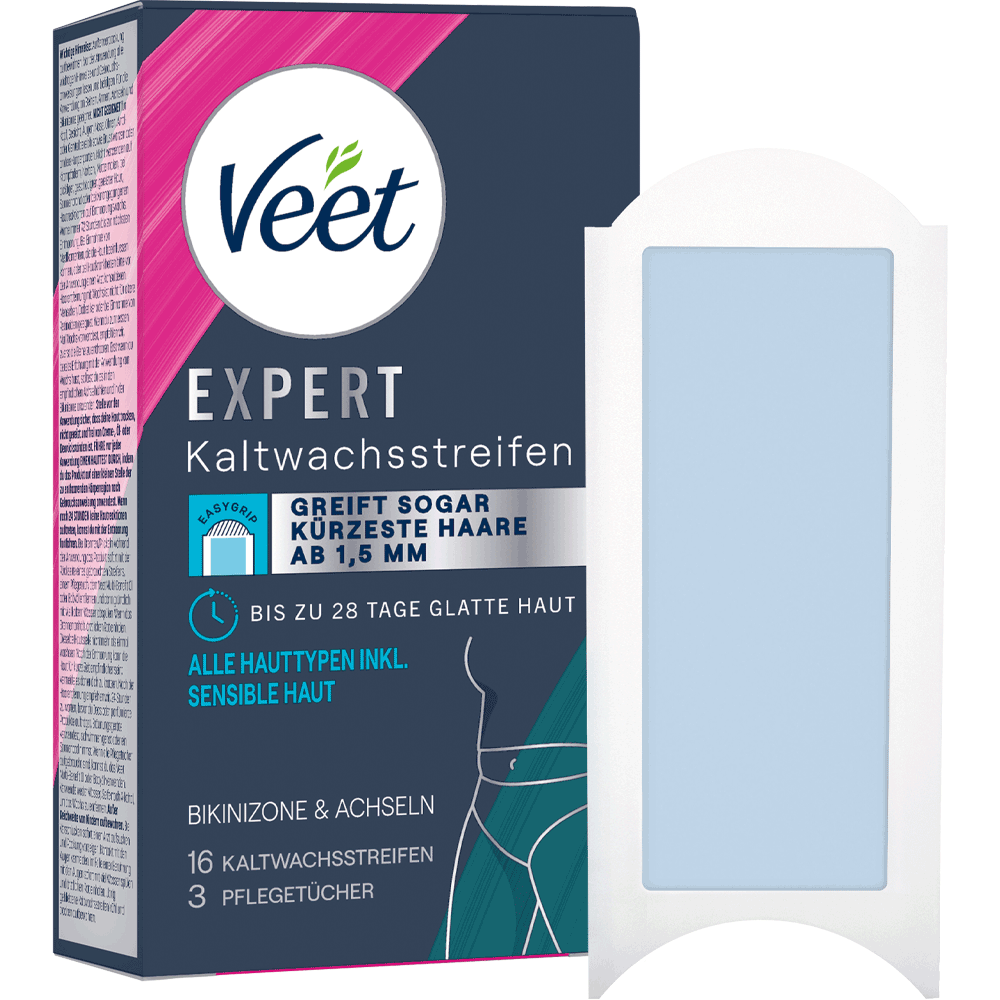 Bild: Veet Expert Kaltwachsstreifen für die Bikinizone