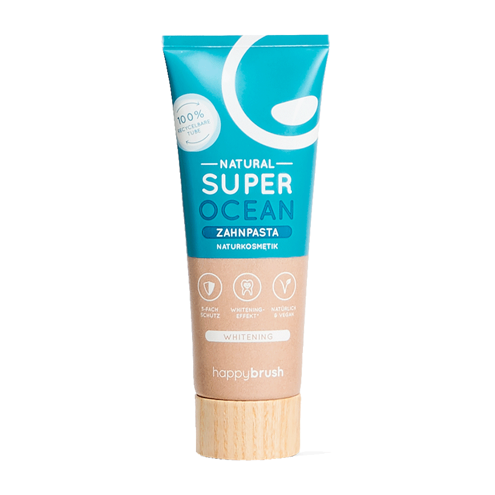 Bild: happybrush Natural Super Ocean Zahnpasta Whitening