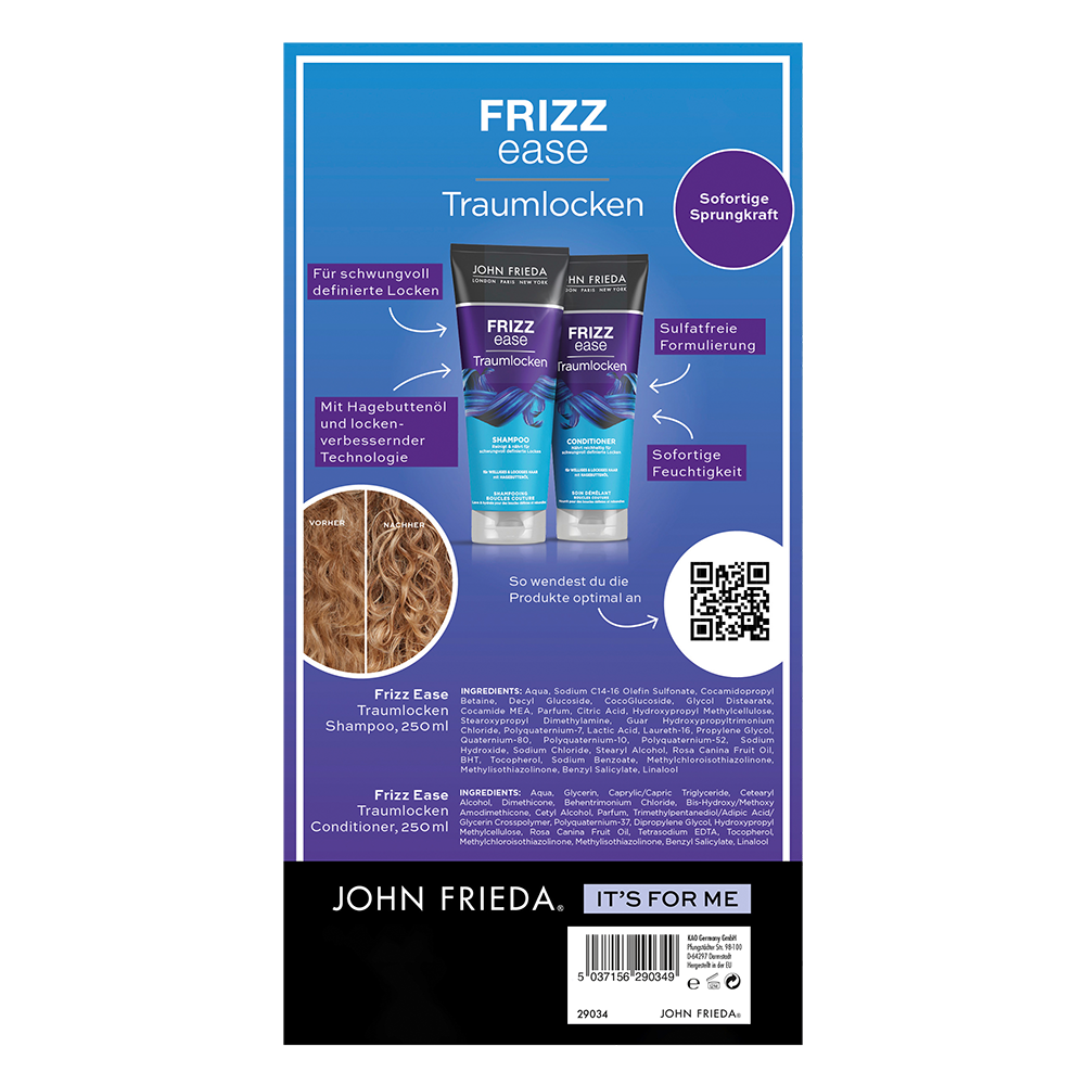 Bild: JOHN FRIEDA FRIZZ EASE Traumlocken Duo Shampoo und Conditioner