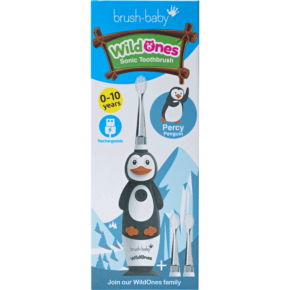 Bild: brush-baby Wild Ones Wiederaufladbare Elektrische Zahnbürste Percy Pinguin