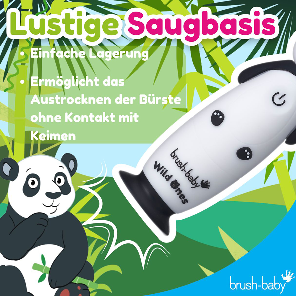 Bild: brush-baby Wild Ones Wiederaufladbare Elektrische Zahnbürste Pan-Pan Panda
