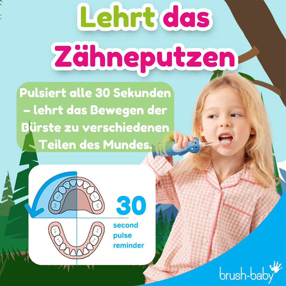 Bild: brush-baby Wild Ones Wiederaufladbare Elektrische Zahnbürste Bernie Bear