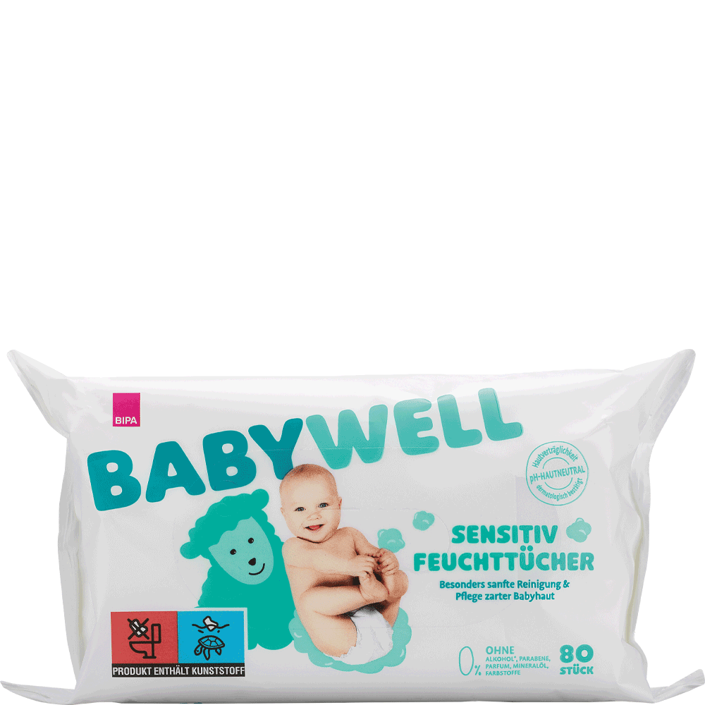 Bild: BABYWELL Sensitiv Feuchttücher