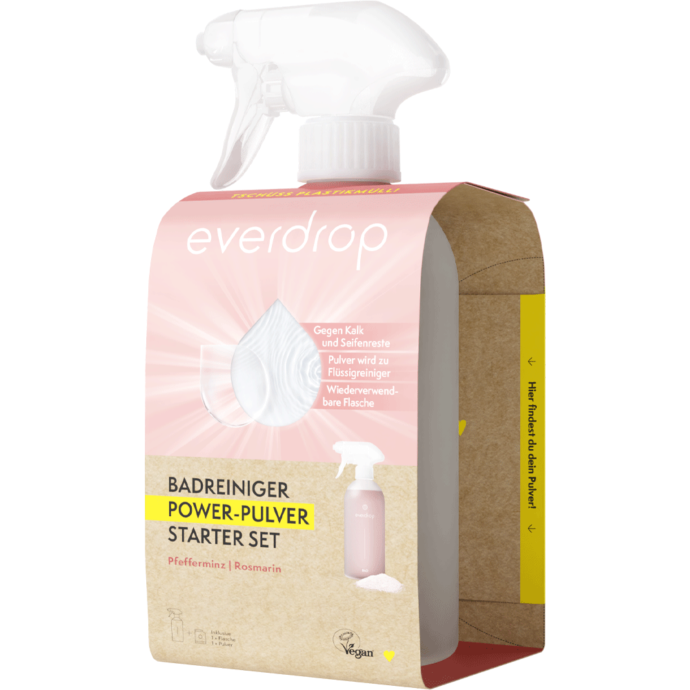 Bild: Everdrop Badreiniger Power Pulver Starter Set