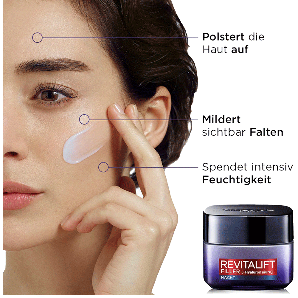 Bild: L'ORÉAL PARIS Revitalift Filler Tages- und Nachtcreme Pflegeset Hyaluronsäure