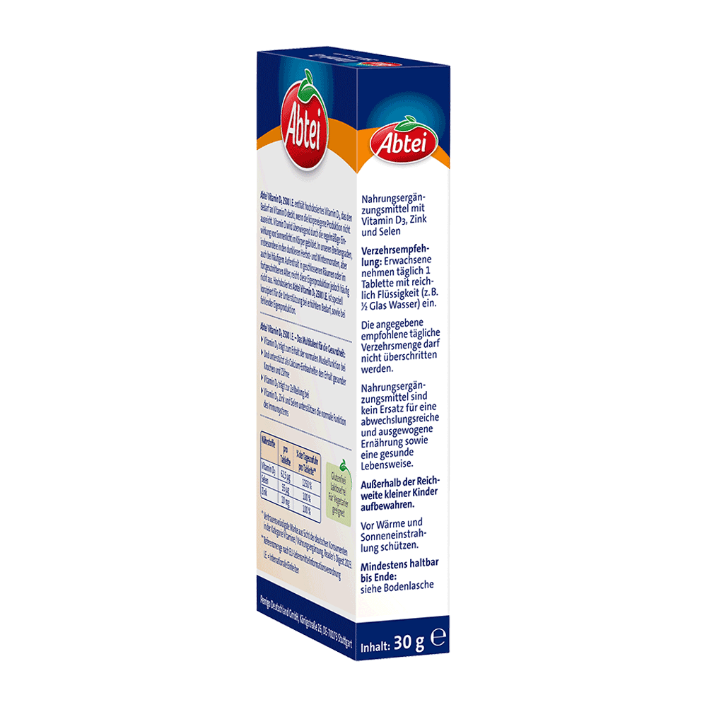 Bild: Abtei Vitamin D3 2500 I.E. + Zink + Selen
