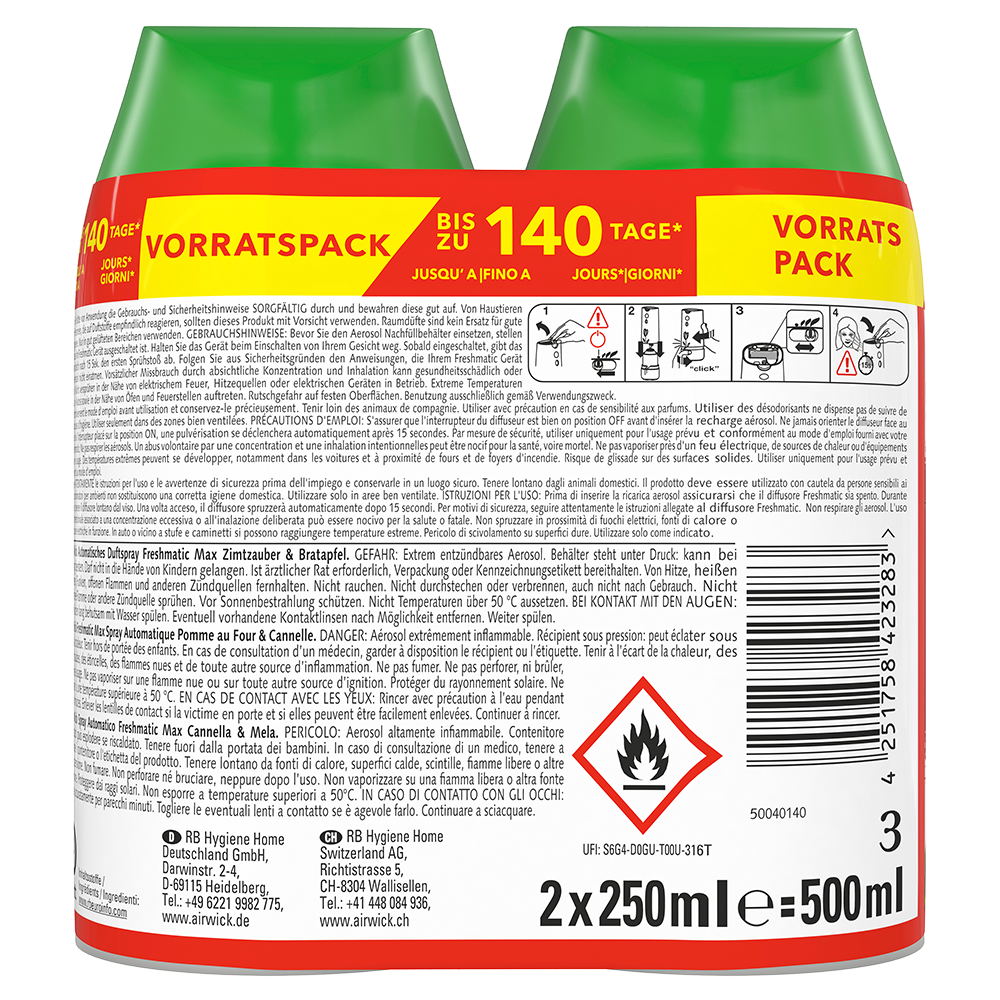 Bild: AIRWICK Freshmatic Zimtzauber & Bratapfel Duo Nachfüllung