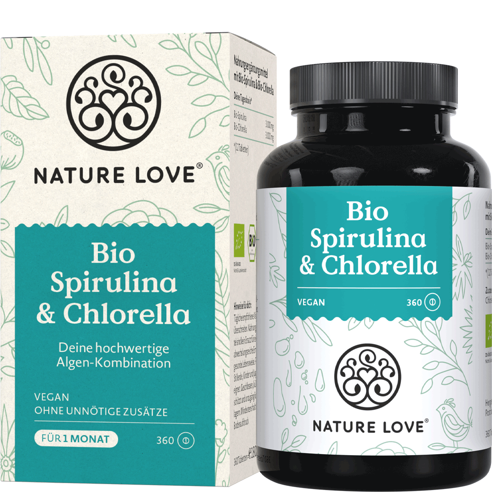 Bild: NATURE LOVE Bio Spirulina & Chlorella