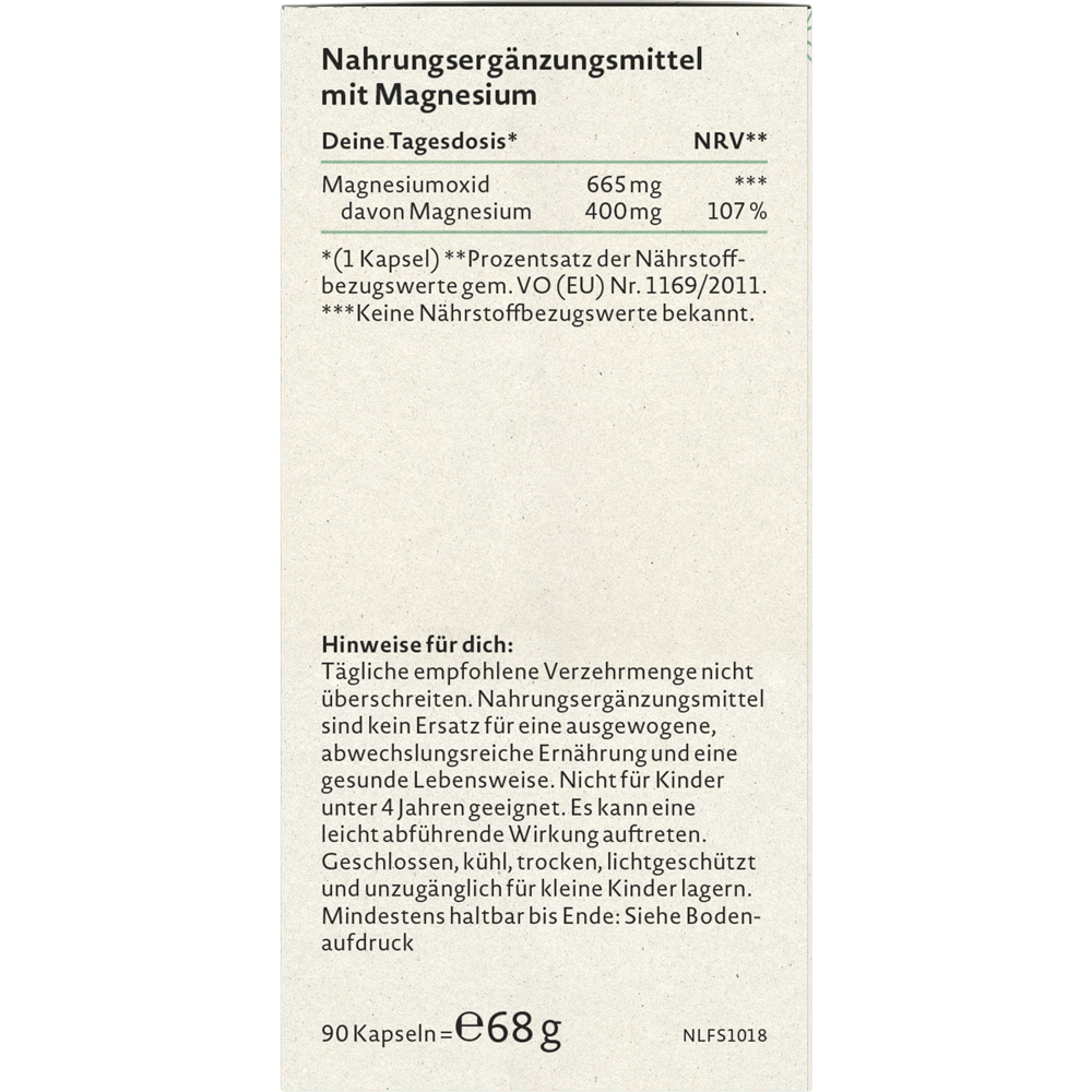 Bild: NATURE LOVE Magnesiumoxid