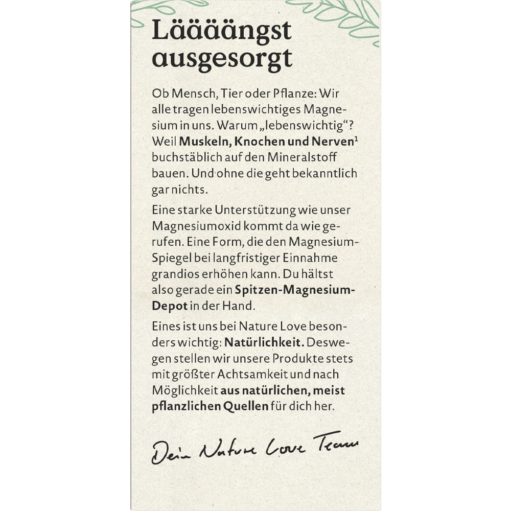Bild: NATURE LOVE Magnesiumoxid