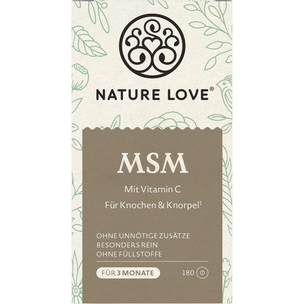 Bild: NATURE LOVE MSM mit Vitamin C