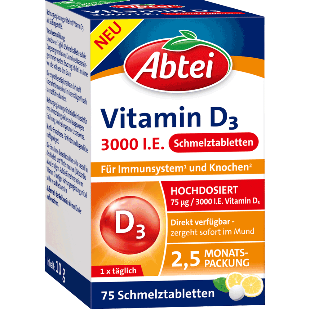 Bild: Abtei Vitamin D3 3000 I.E.