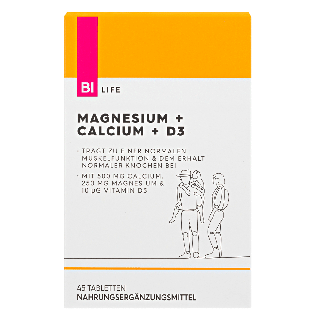 Bild: BI LIFE Magnesium + Calcium + D3 Tabletten