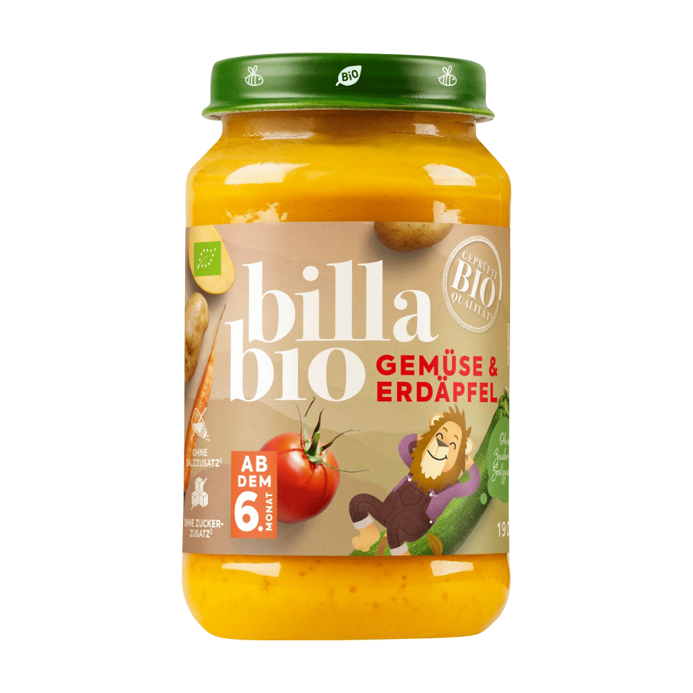 Bild: Billa Bio Gläschen Gemüse & Erdäpfel