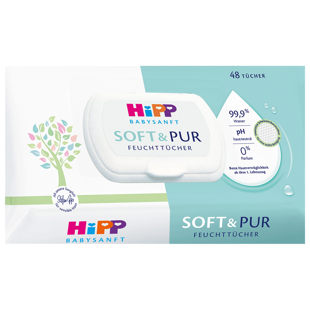 Bild: HiPP Feuchttücher Soft & Pur, 18x48 Stück