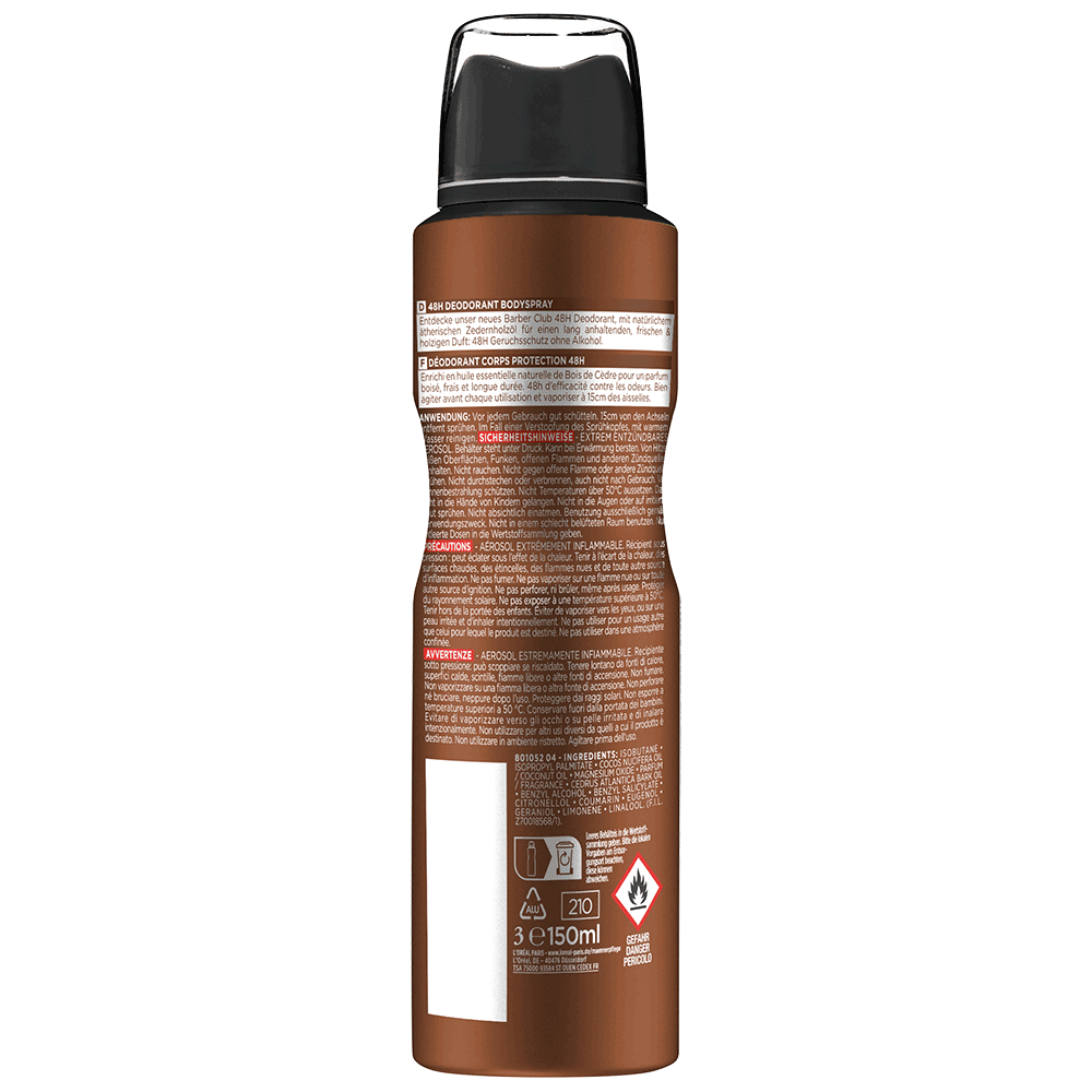 Bild: L'ORÉAL PARIS MEN EXPERT Barber Club 48h Deo Spray
