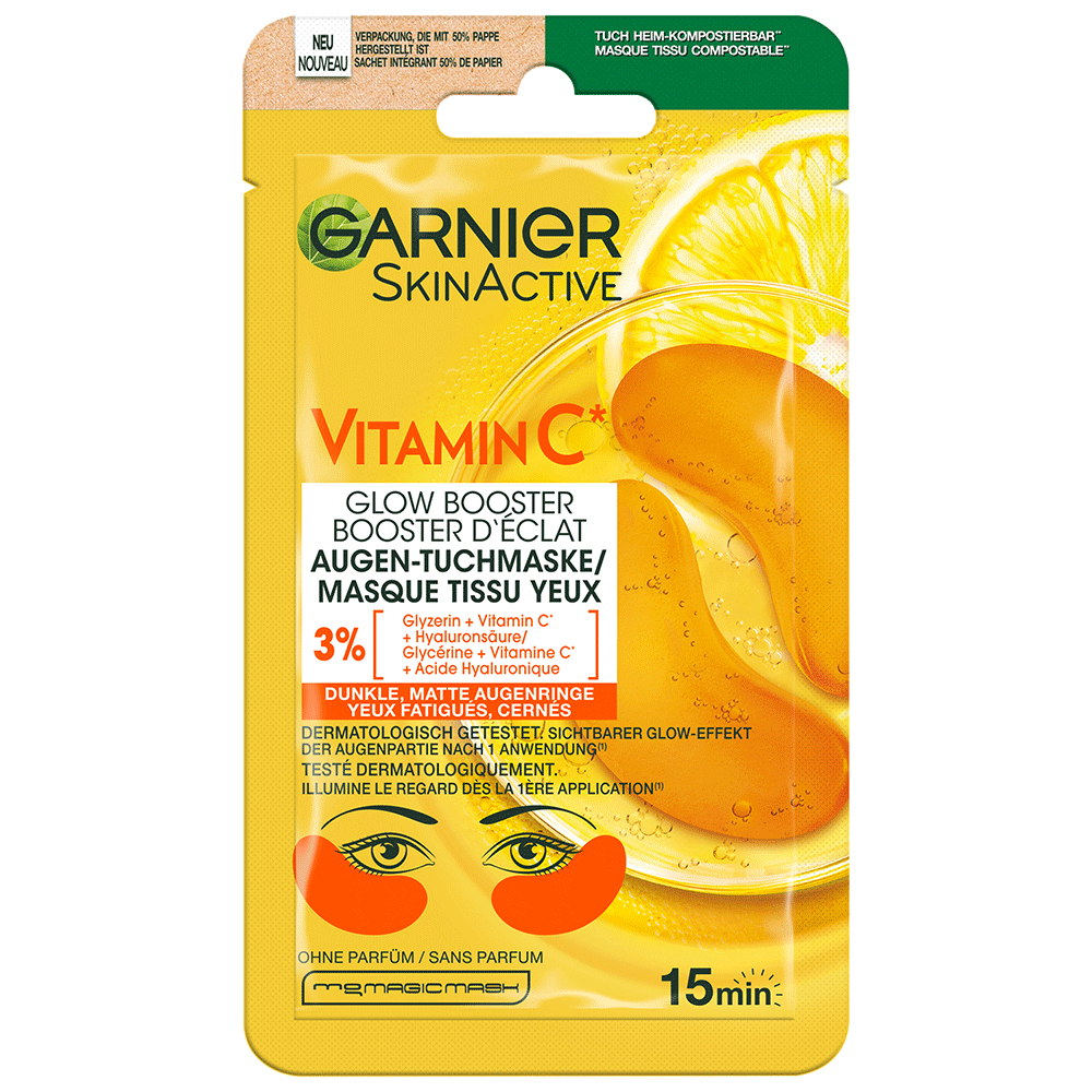 Bild: GARNIER SKIN ACTIVE Vitamin C Augen-Tuchmaske