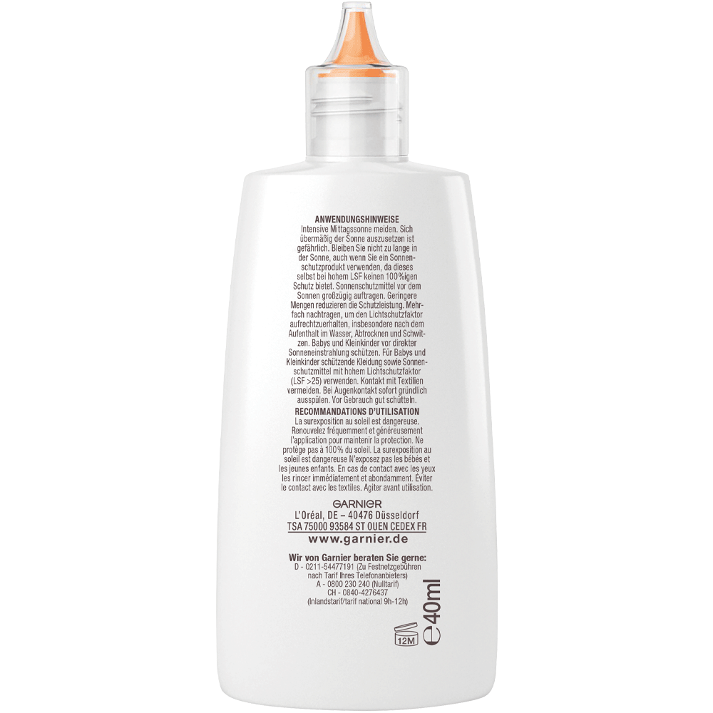 Bild: GARNIER AMBRE SOLAIRE Sonnenschutzfluid Niacinamid LSF50+