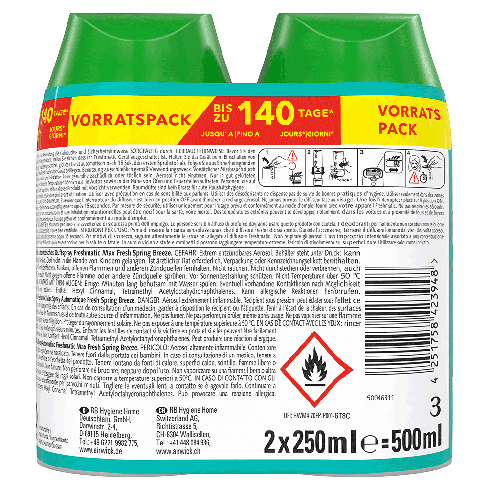 Bild: AIRWICK Freshmatic Max Nachfüller Duo Fresh Spring Breeze