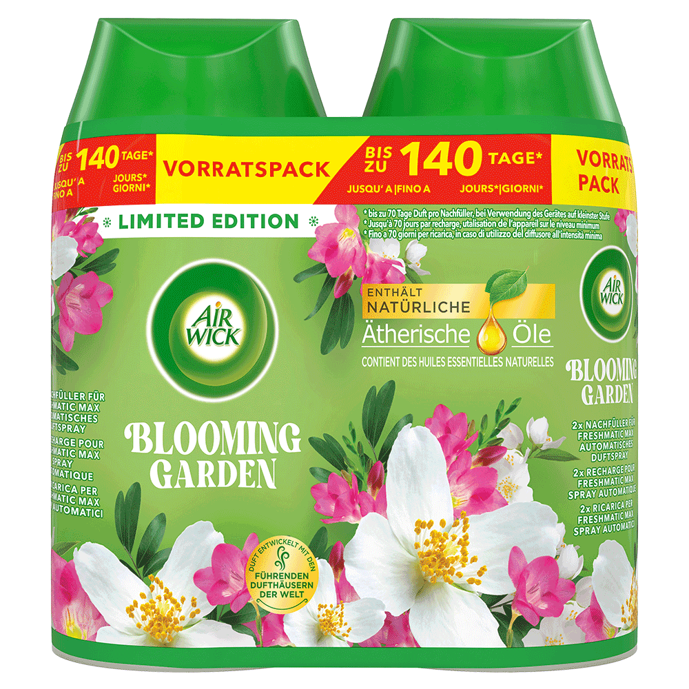 Bild: AIRWICK Freshmatic Max Nachfüller Duo Blooming Garden