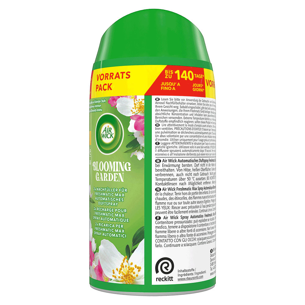 Bild: AIRWICK Freshmatic Max Nachfüller Duo Blooming Garden