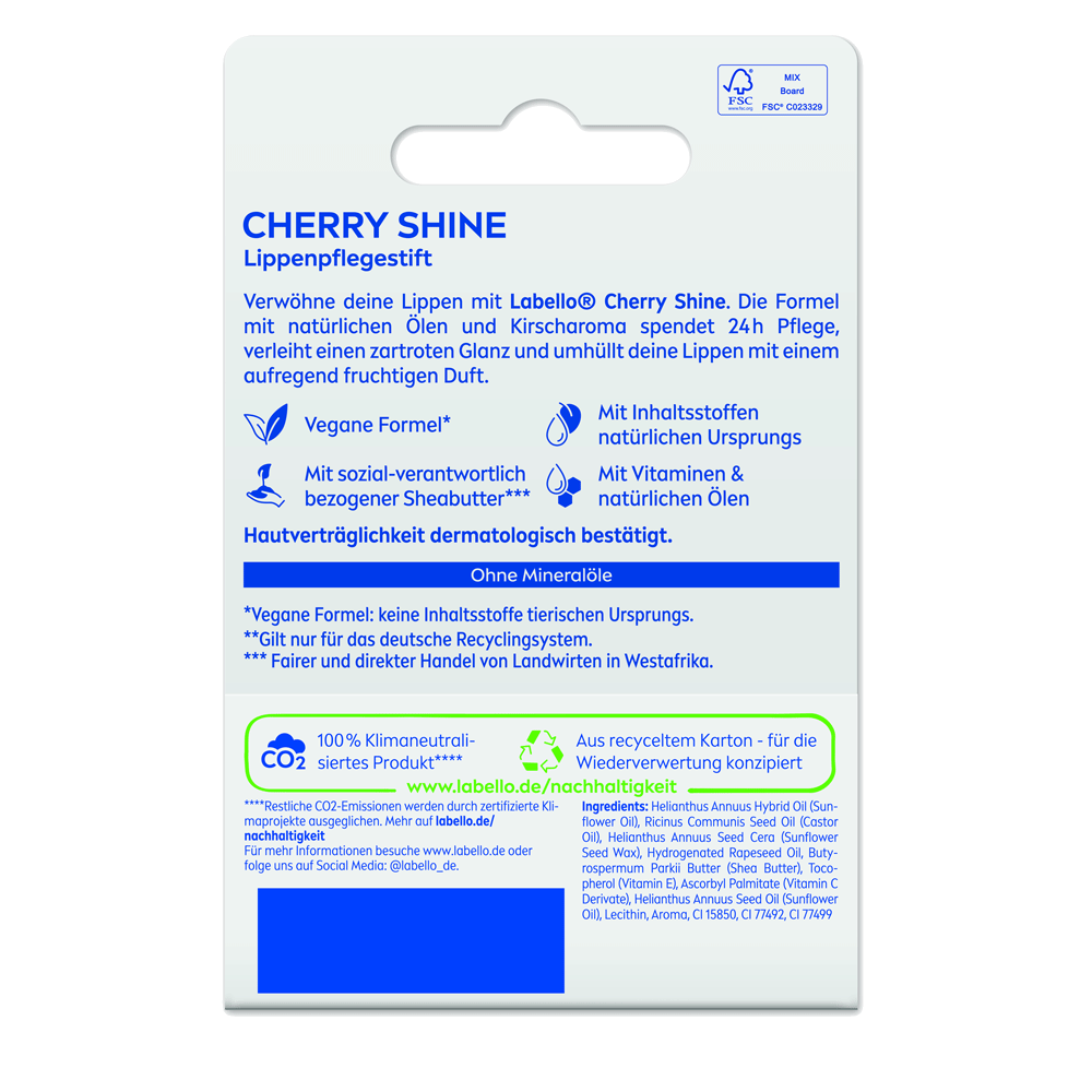 Bild: labello Lippenpflegestift Cherry Shine 