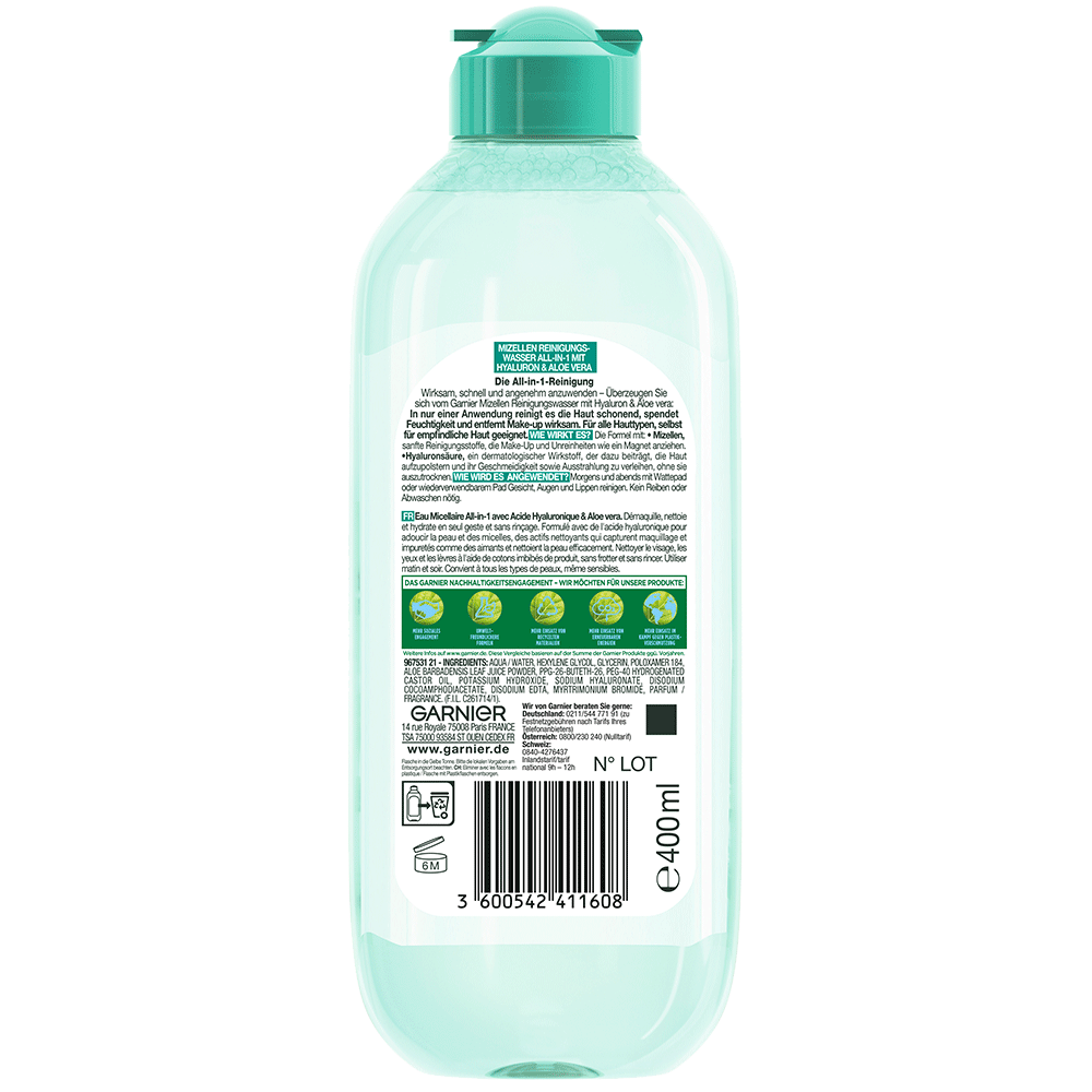 Bild: GARNIER SKIN ACTIVE Mizellenreinigung Aloe