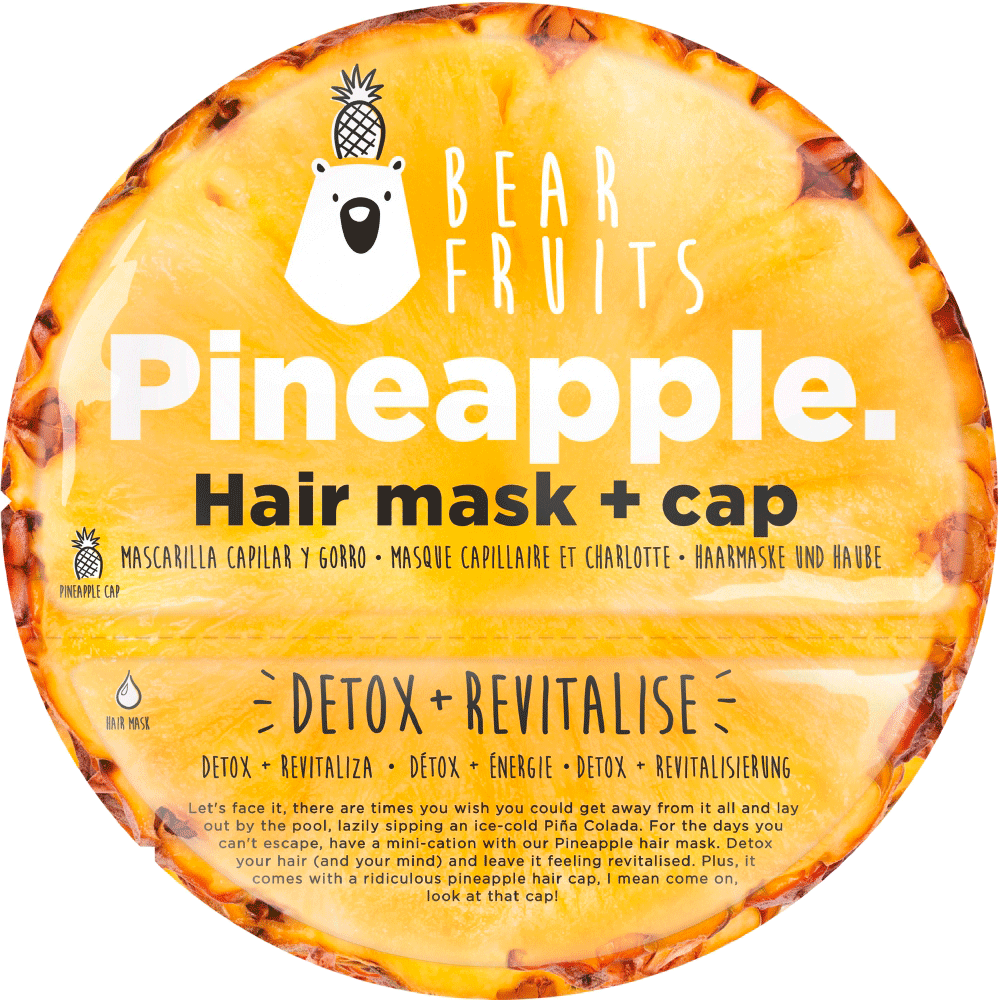 Bild: Bear Fruits Pineapple Haarmaske mit Haube