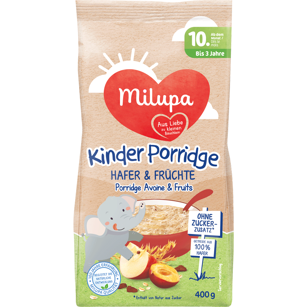 Bild: Milupa Kinder Porridge Hafer & Früchte