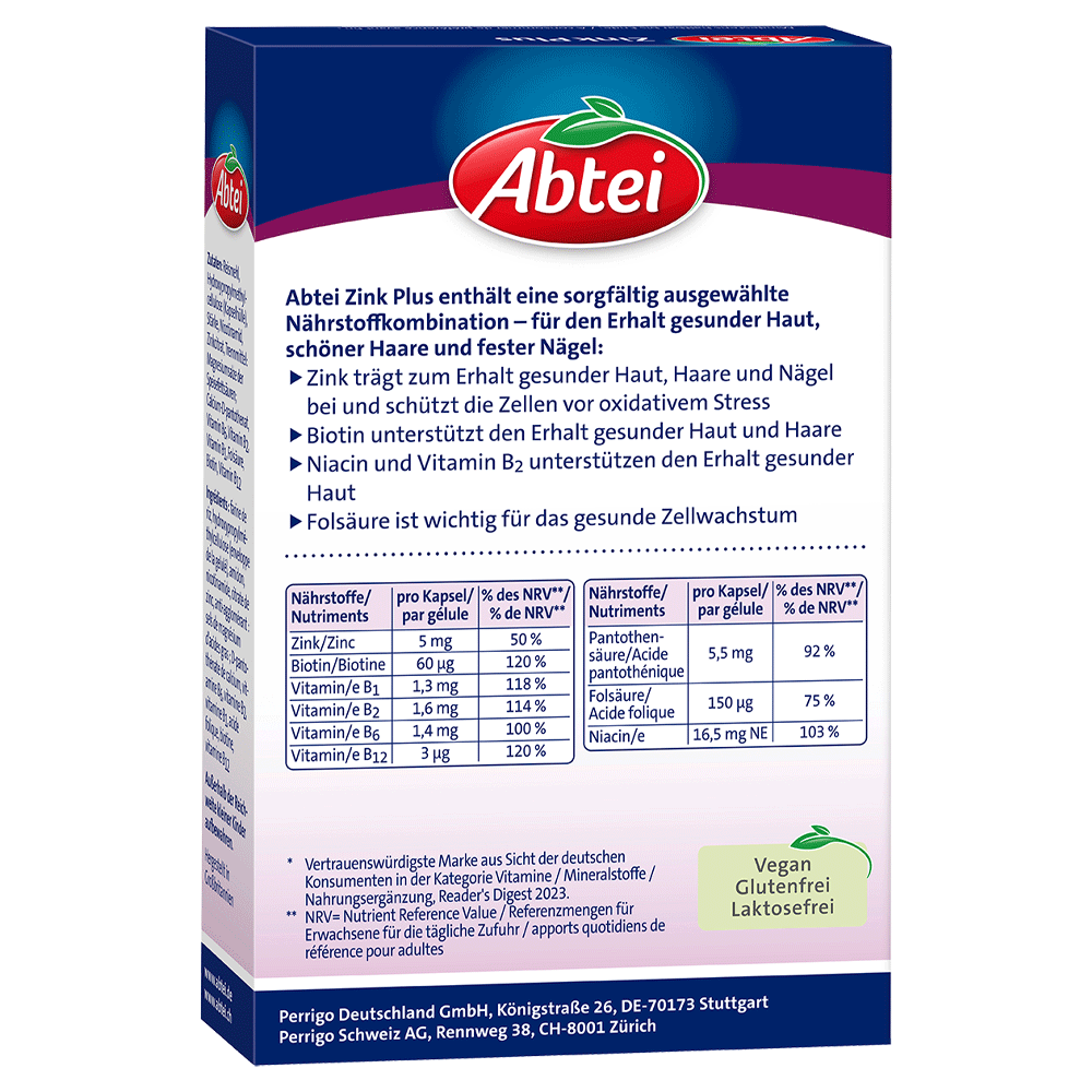 Bild: Abtei Zink Plus 32 Kapseln