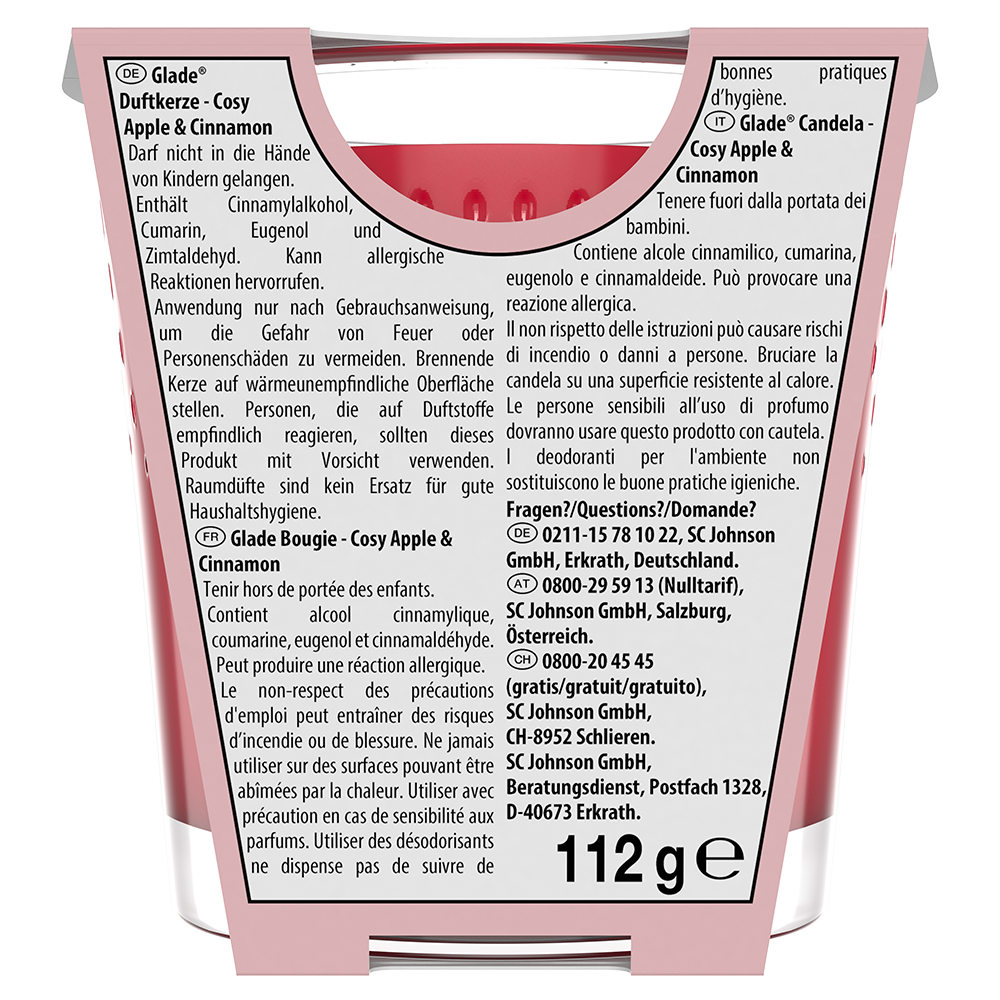 Bild: Glade Duftkerze Cosy Apple and Cinnamon