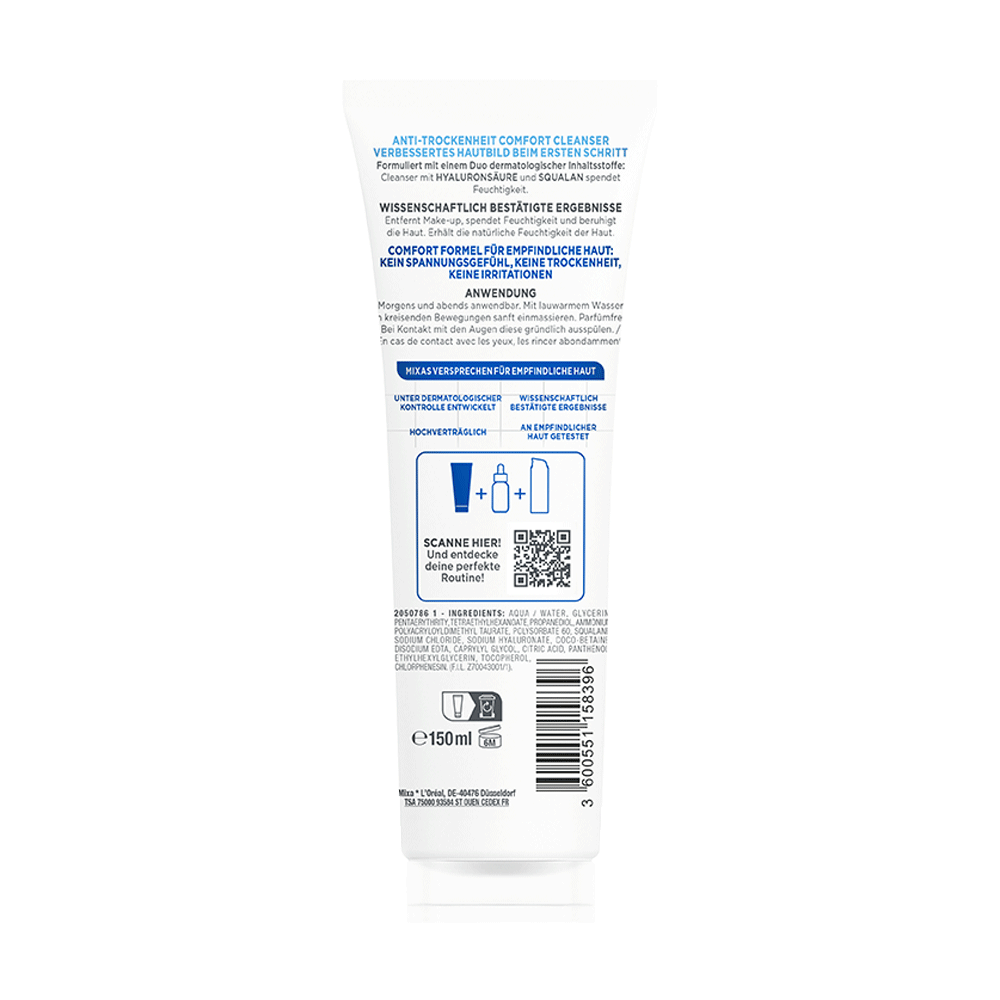 Bild: Mixa Anti-Trockenheit Comfort Cleanser