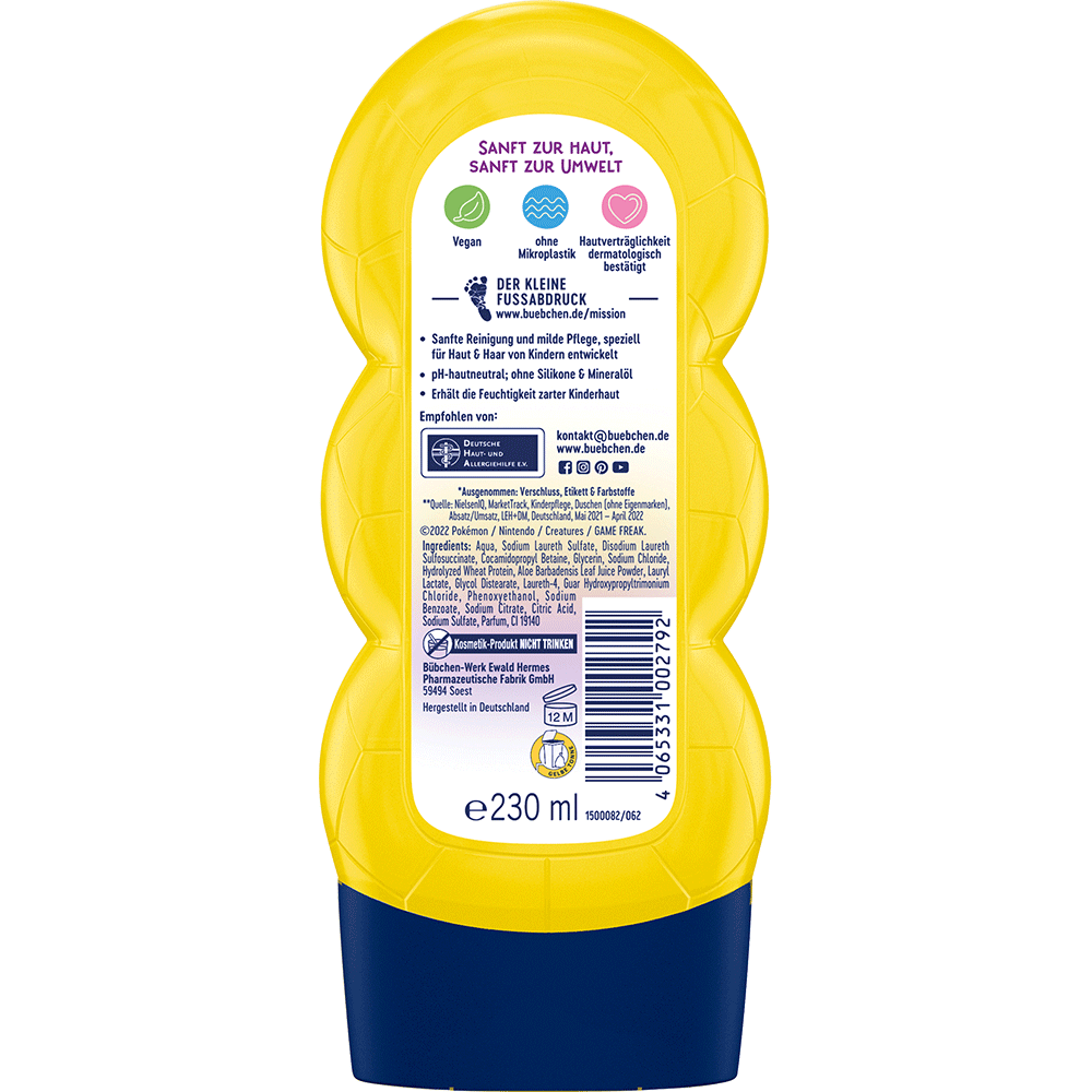 Bild: Bübchen 2in1 Shampoo und Duschgel Pikachu
