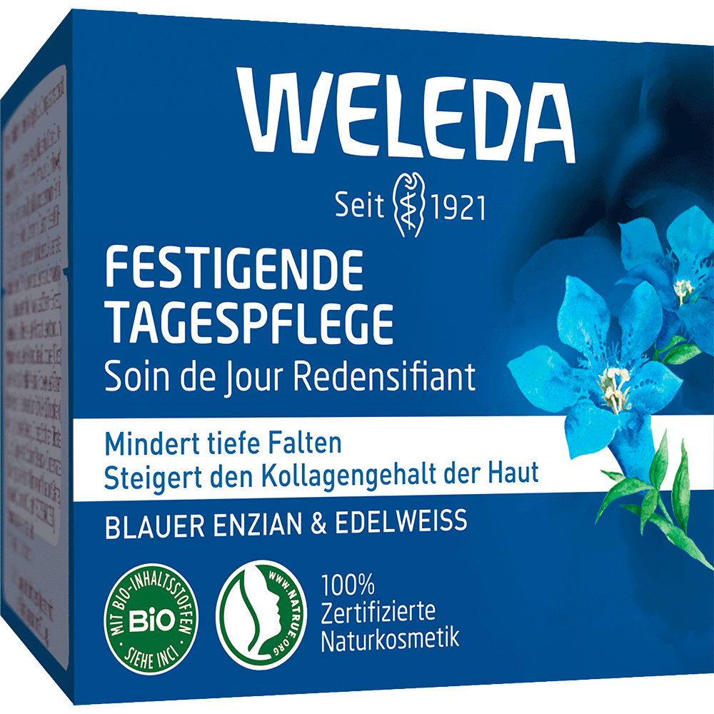 Bild: WELEDA Festigende Tagespflege Blauer Enzian und Edelweiss