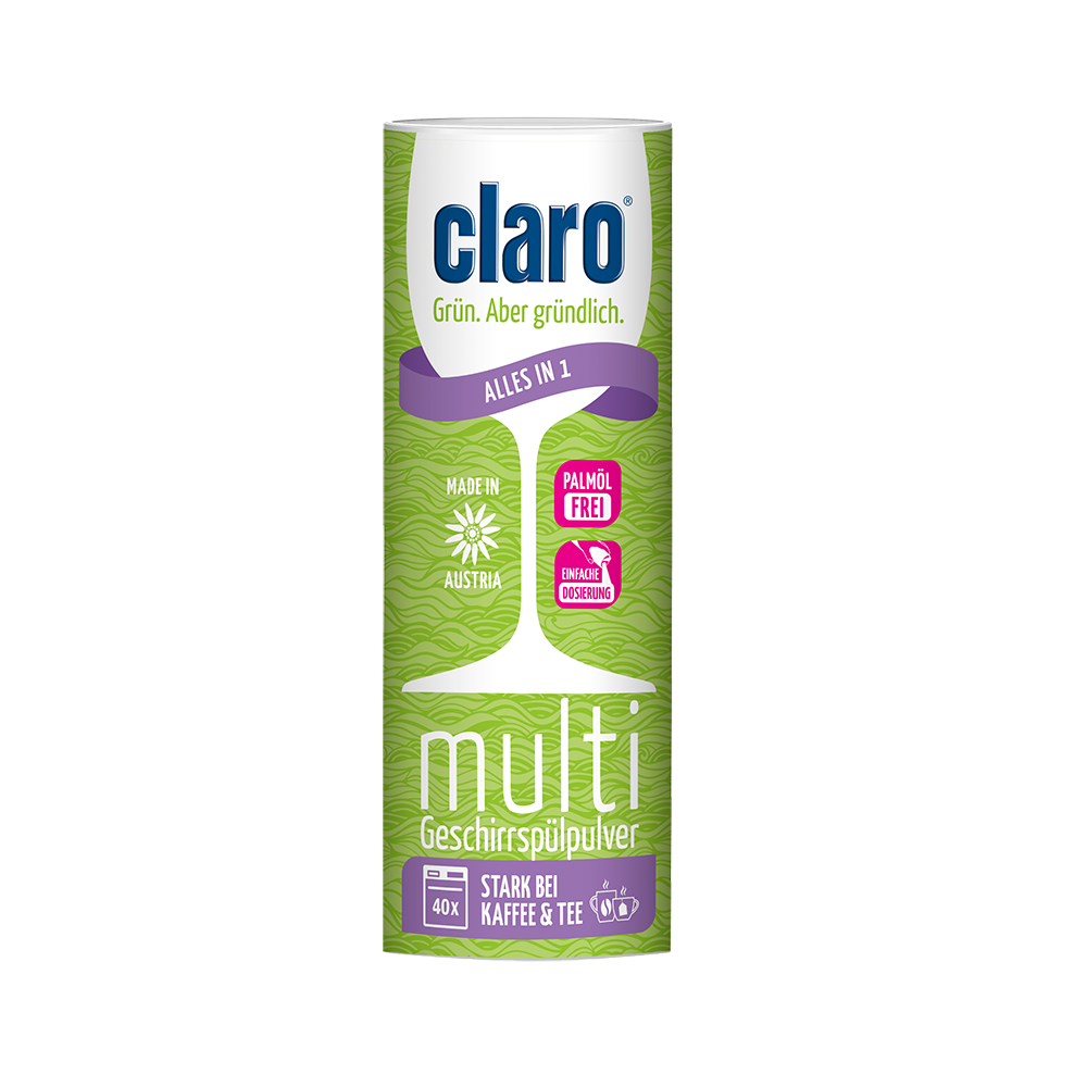 Bild: claro Multi Geschirrspühlpilver