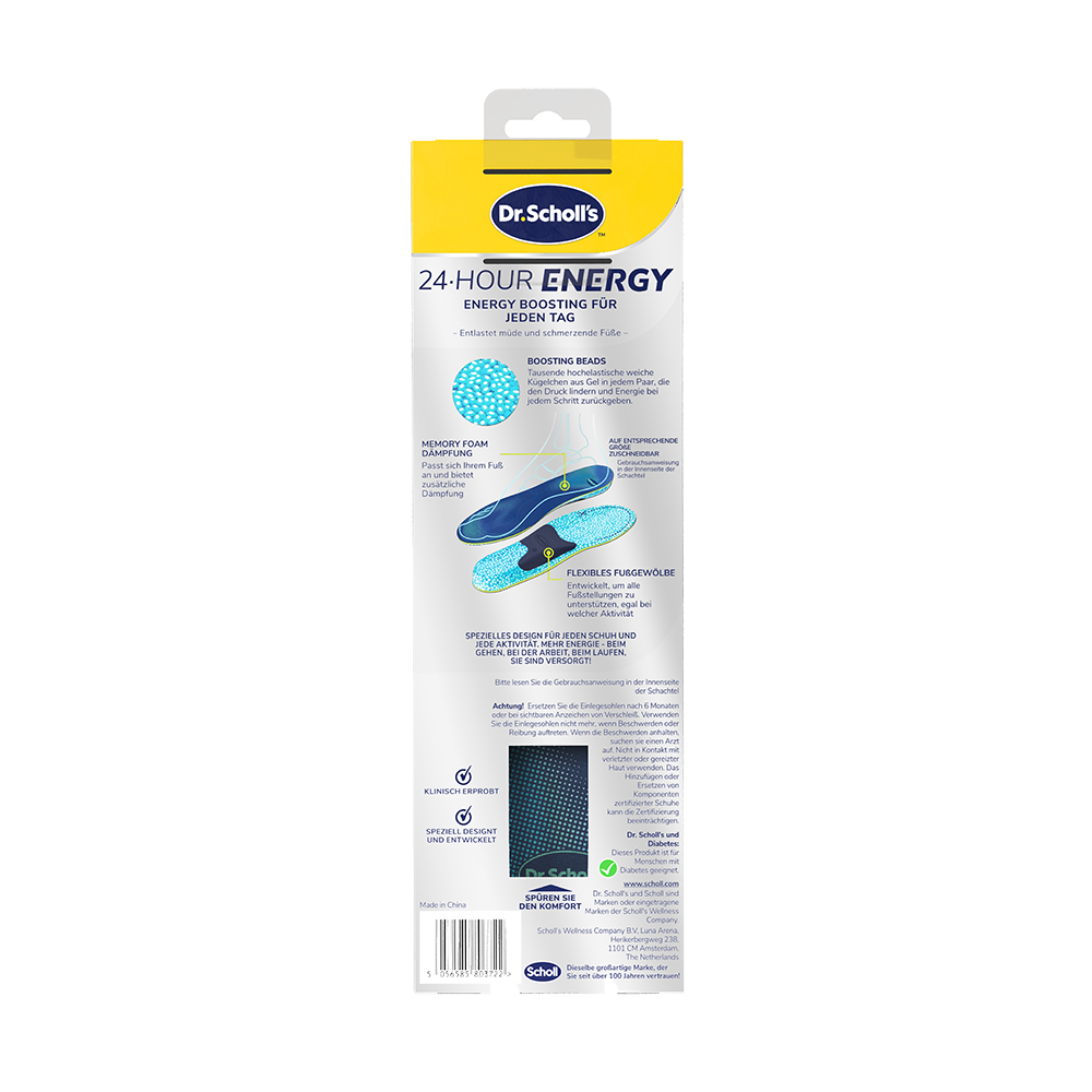Bild: Scholl Einlegesohlen 24 Hour Energy, Gr. L 