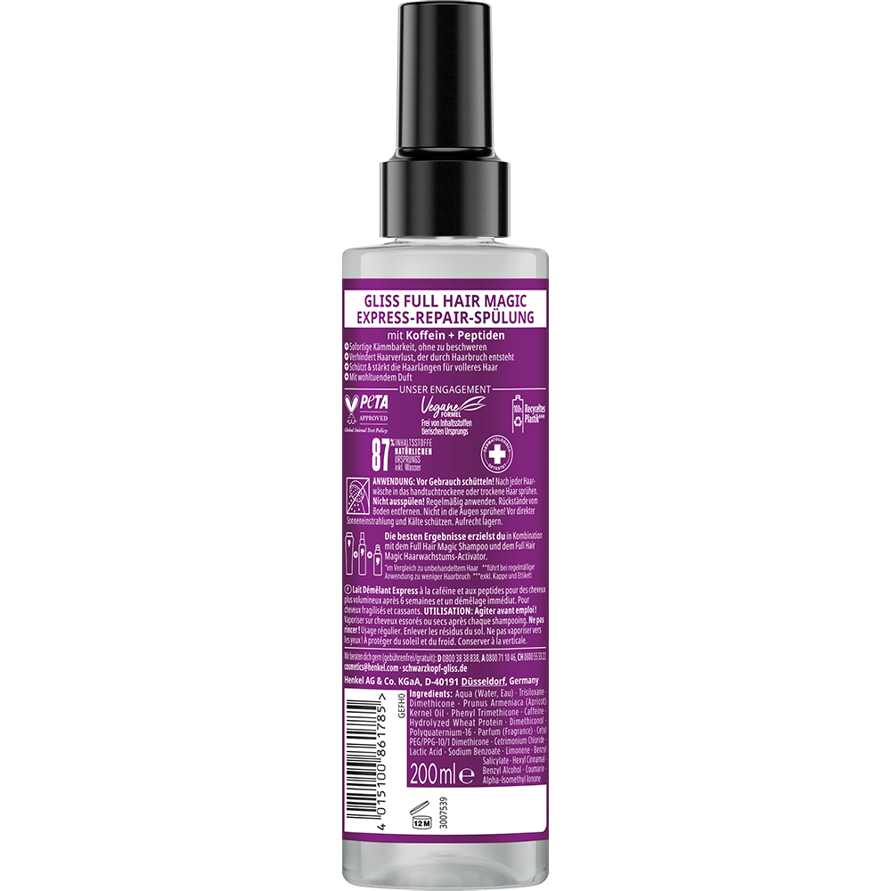 Bild: Schwarzkopf GLISS Express Repair Spühlung Full Hair Magic