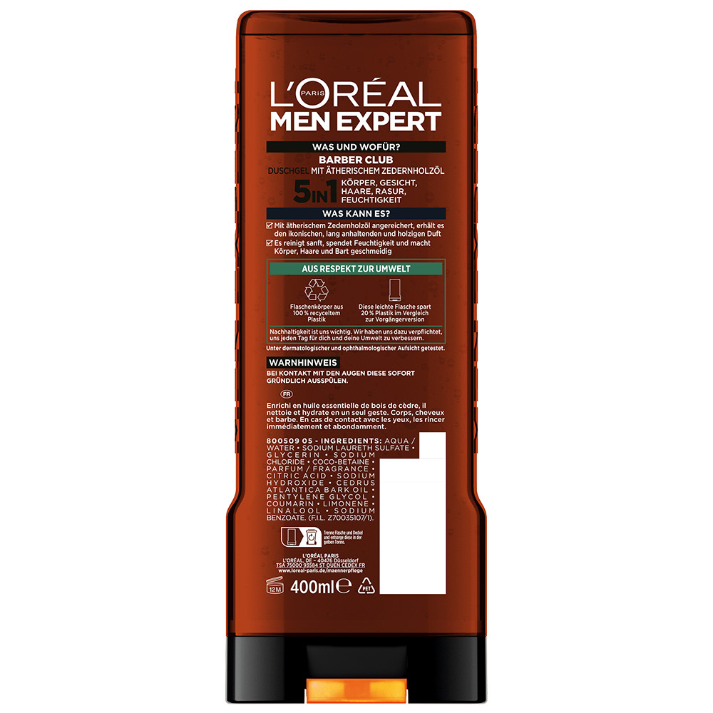 Bild: L'ORÉAL PARIS MEN EXPERT Barber Club Duschgel XXL