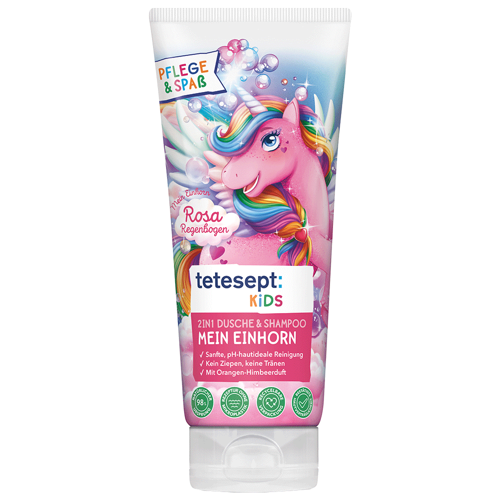 Bild: tetesept: Kids 2in1 Dusche & Shampoo Mein Einhorn